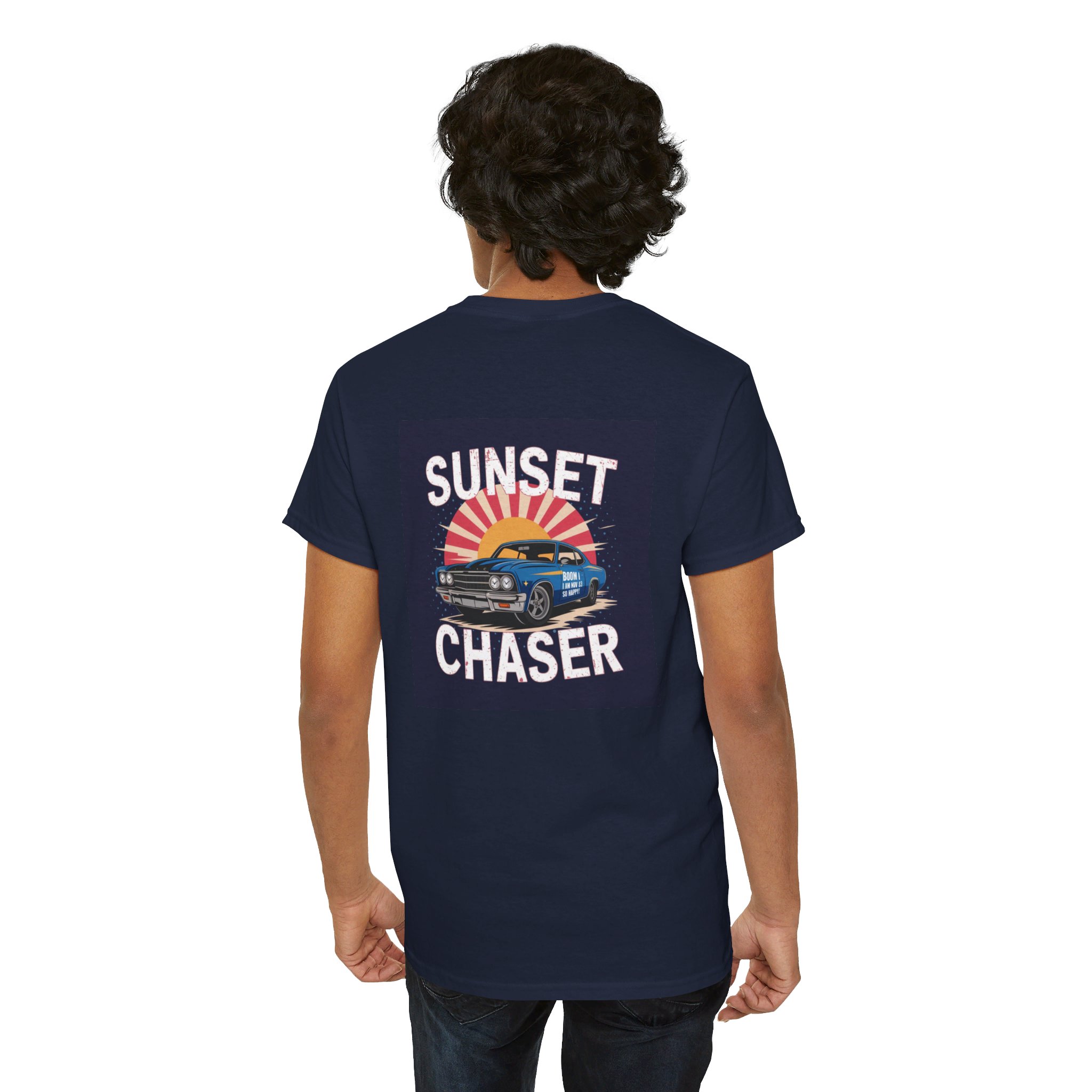 Unisex Heavy Cotton Tee Navy - Image 20