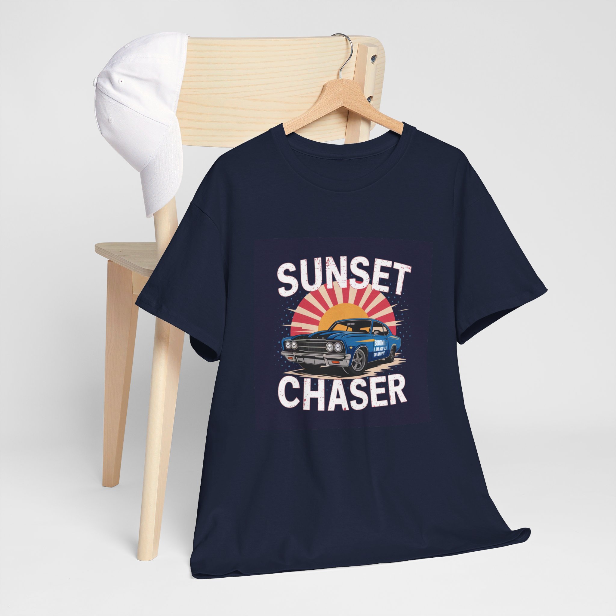 Unisex Heavy Cotton Tee Navy - Image 8