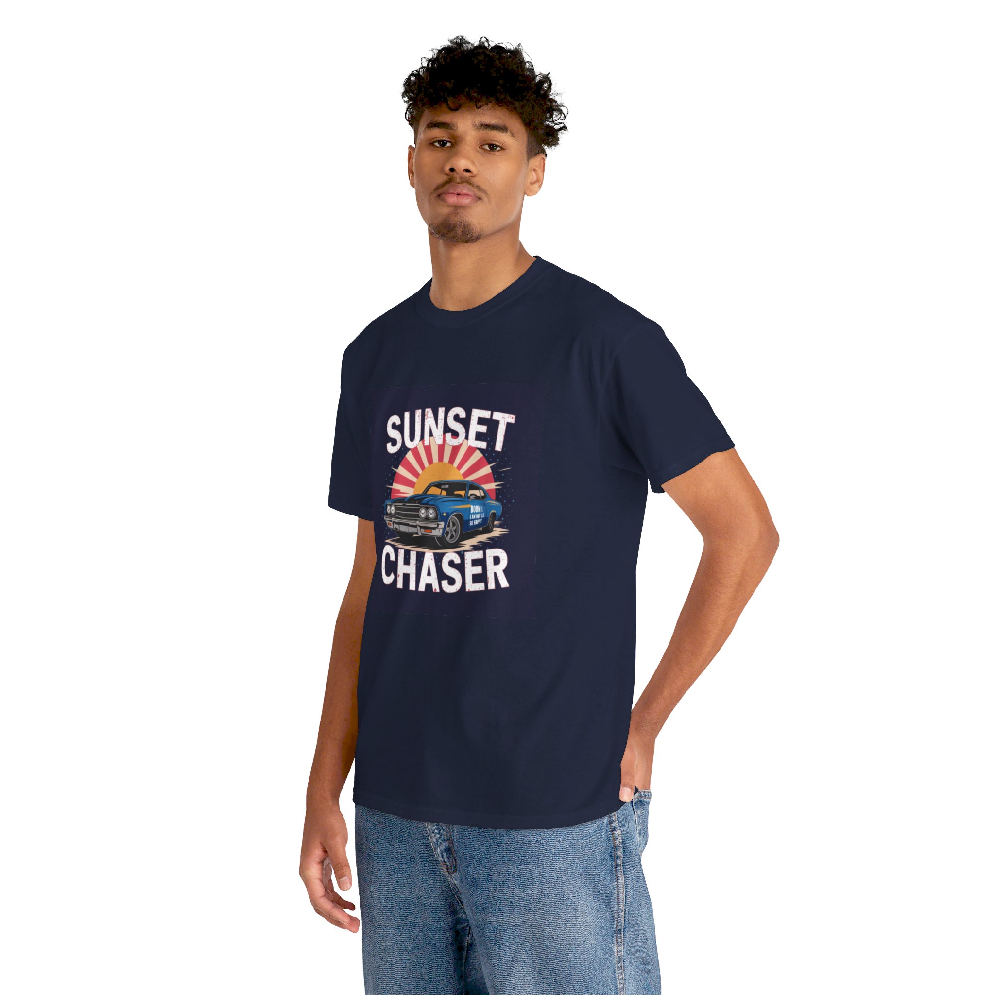 Unisex Heavy Cotton Tee Navy - Image 14