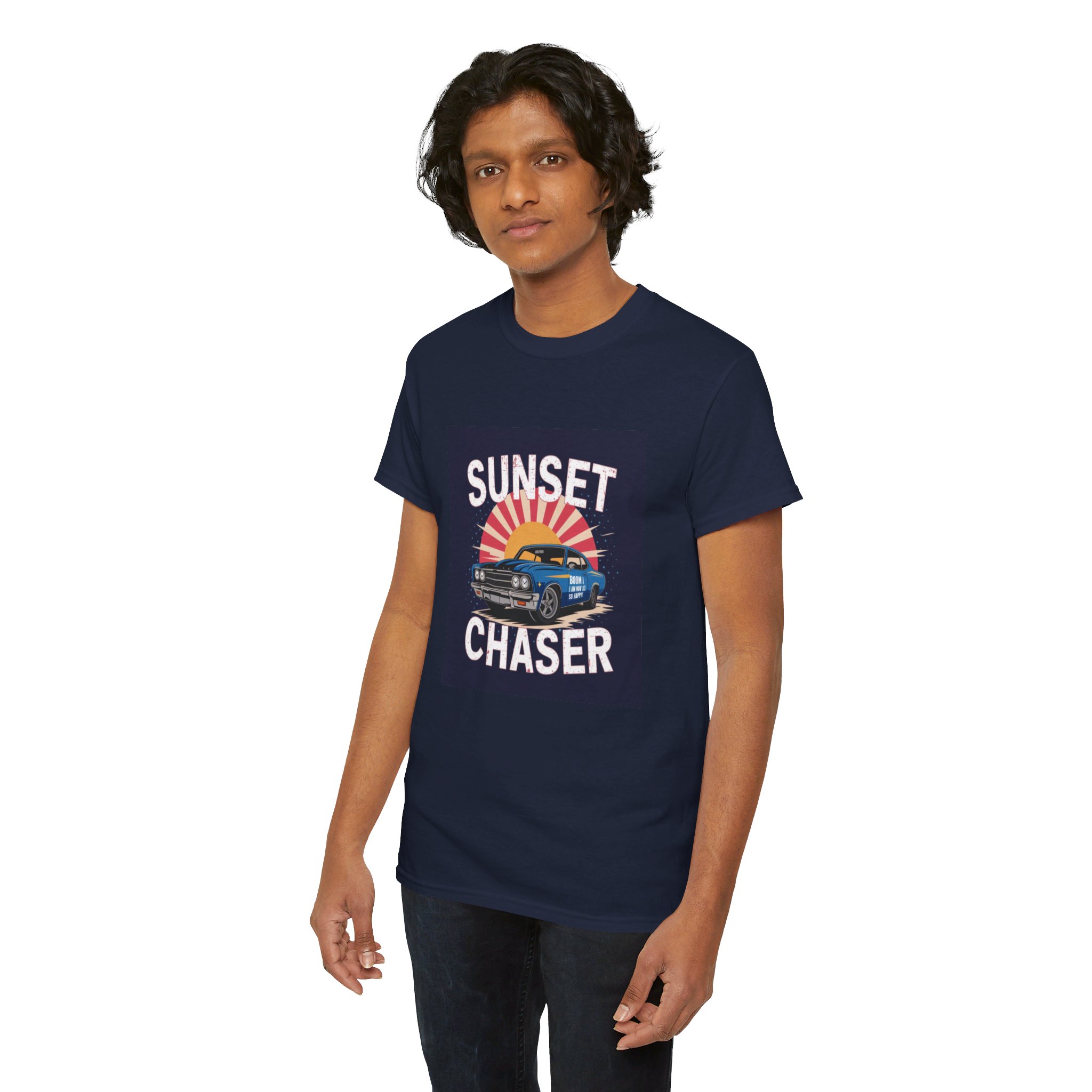Unisex Heavy Cotton Tee Navy - Image 19