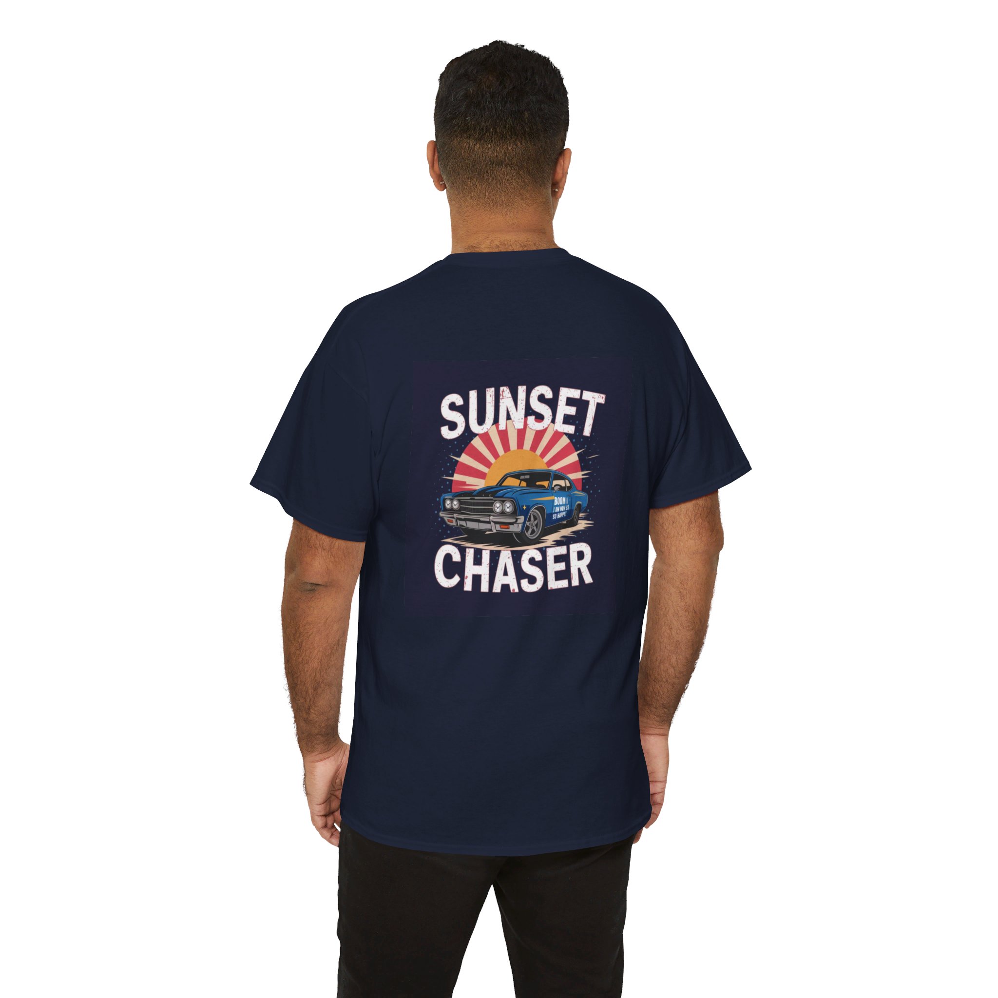 Unisex Heavy Cotton Tee Navy - Image 18