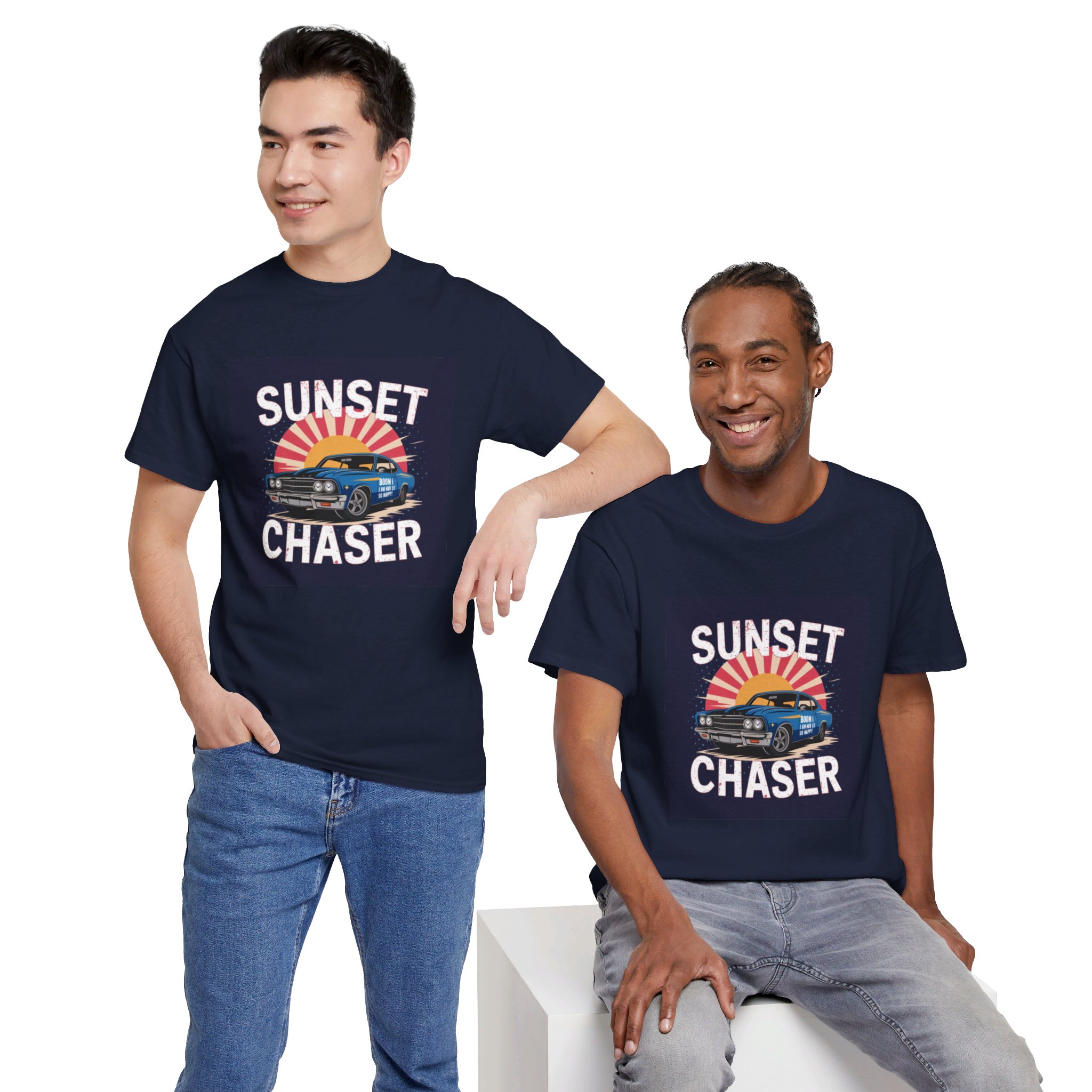 Unisex Heavy Cotton Tee Navy - Image 26