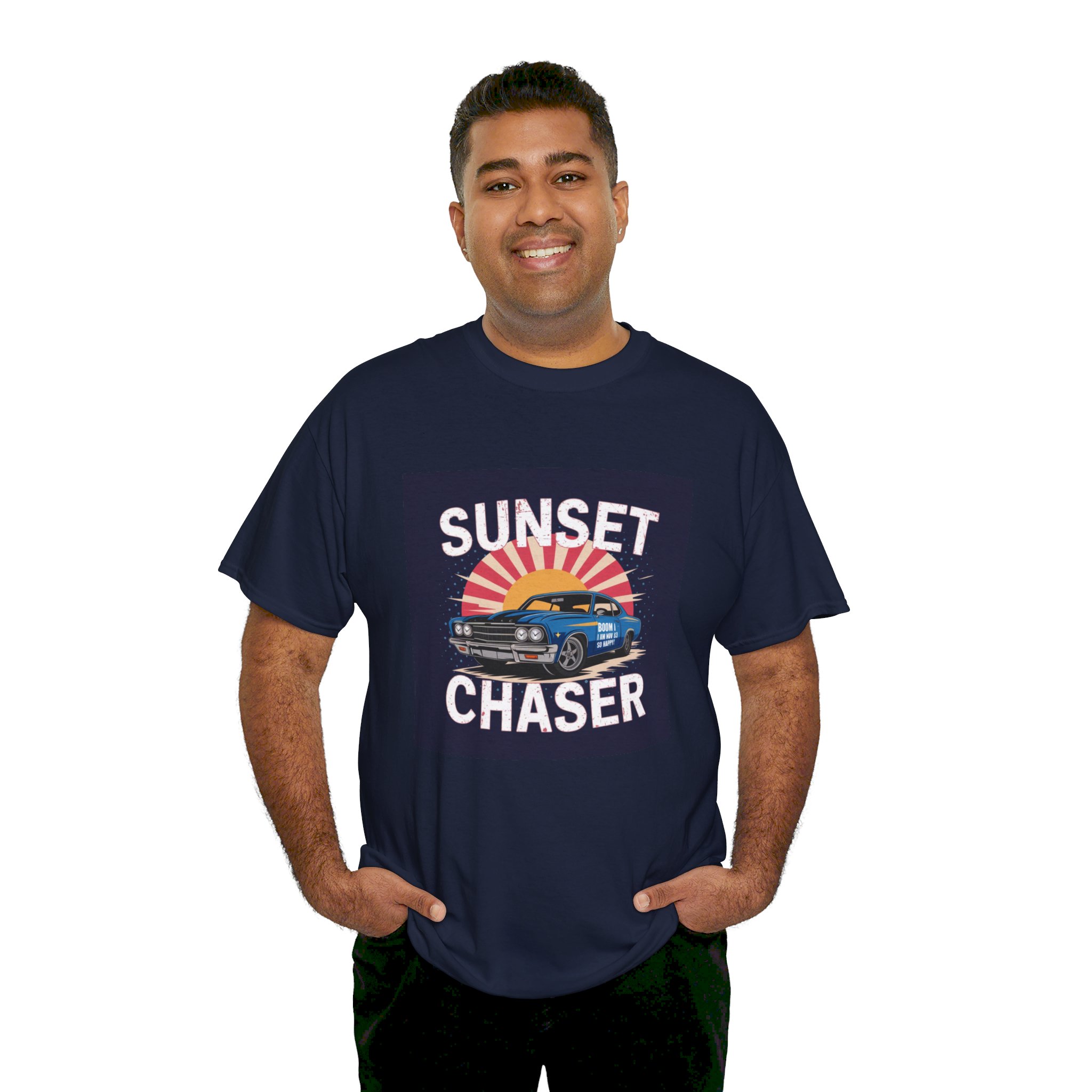 Unisex Heavy Cotton Tee Navy - Image 17